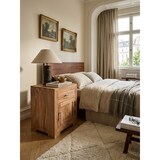 thumbnail of Nachttisch MUMBAI Massivholz Akazie Design Nachtkommode 60 cm mit Schublade und Tür Nachtschrank für