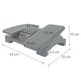 thumbnail of Reposapiés HWC-M11, reposapiés con rodillos de masaje Reposapiés regulable en inclinación y altura, plástico