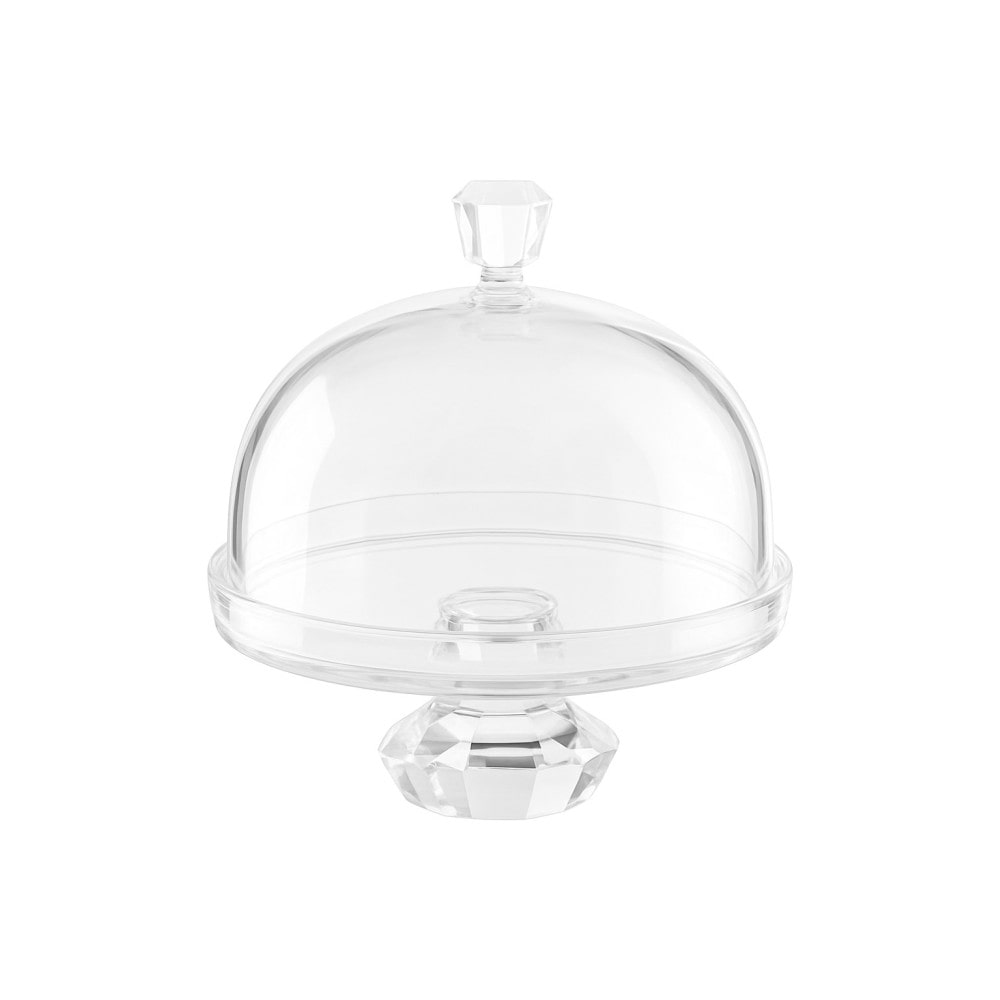 Cloche à gâteaux sur pied diamant en verre
