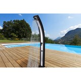 thumbnail of Sined Ella Nera Inox Doccia In Alluminio Solare Da 40 l Nero Fascia Inox