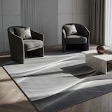 thumbnail of Teppich Flur Ombre Pflegeleicht Waschbar Strapazierfähig Wohnzimmer Schlafzimmer Schwarz 140x200 cm – DRAU von Kadima Design