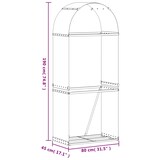 thumbnail of vidaXL Haardhoutopslag 80x45x190 cm gegalvaniseerd staal antraciet