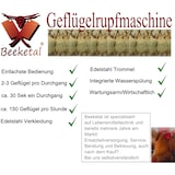 thumbnail of Beeketal Geflügelrupfmaschine Rupfmaschine Nassrupfmaschine für Hühner u. Enten - BRM1600