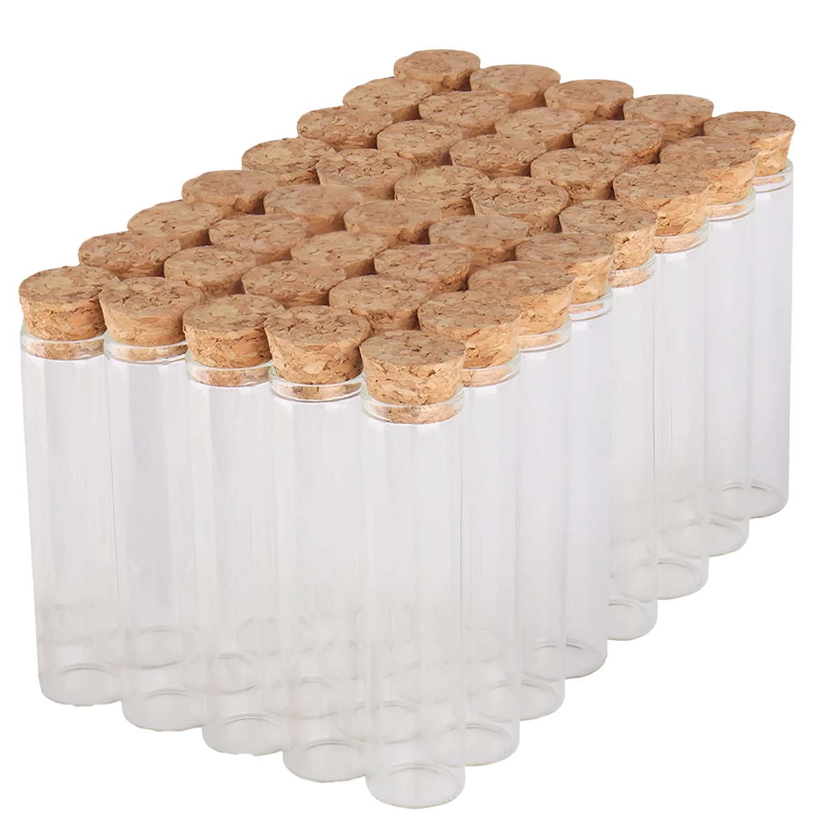 Tubos de Ensayo Dayshake con Corcho - Paquete de 40 - 12 cm x 3 cm - Botellas - Tubos de Ensayo de Vidrio - Tubos de Vidrio para Azúcar de Bautismo