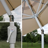 thumbnail of Parasol N18, tuinparasol, Ø 2,7m kantelbaar polyester/aluminium 5kg ~ antraciet