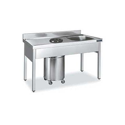 Fregadero con Cubeta y Aro Desbarazado Fondo 600 Distform 1400x600x850/900