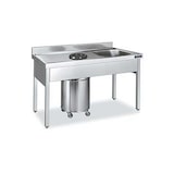 thumbnail of Fregadero con Cubeta y Aro Desbarazado Fondo 600 Distform 1400x600x850/900