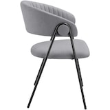 thumbnail of tectake Eetkamerstoel Bedano, gestoffeerd, geweven stof, 150 kg - grijs, Set van 6 - 405519