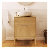 thumbnail of Ensemble meuble simple vasque 60 cm chêne naturel + vasque + robinet ALASKA