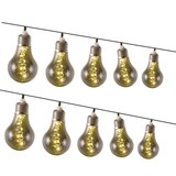 thumbnail of LED Solar Lichterkette Glühbirne GLOW rauchig grau 4,5m 2 Funkt. Retro Garten