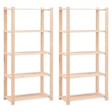 thumbnail of Scaffali A 5 Livelli 2 Pz 80x38x170 Cm In Massello Pino 250 kg