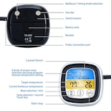 thumbnail of Intirilife Barbecue Thermometer in WEISS - 7 x 7 cm - Digitales BBQ Thermometer mit Timer zum Grillen und Kochen