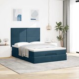 thumbnail of vidaXL Ottoman-Bett mit Matratzen & LEDs Dunkelblau 140x200 cm Samt