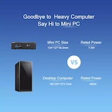 thumbnail of Mini PC Windows Intel Celeron Dual Core 4GB RAM 64GB SSD Fanless HDMI VGA YONIS