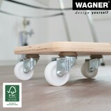 thumbnail of WAGNER Transporthilfe BIRKE Multiplex SMALL 18 mm - 29 x 29 x 8,5 cm, Rollen Ø 50 mm, Tragkraft 250 kg- 20135201