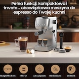 thumbnail of Espressomaschine 20 Bar mit italienischer Pumpe – Edelstahl, Tastensteuerung, Milchaufschäumer, 1,3 L Wassertank, Barista-Espresso für Zuhause