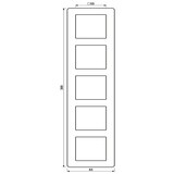 thumbnail of Jung Rahmen 5-fach AF 585 BF SW AF585BFSW