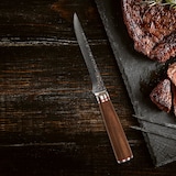 thumbnail of Wakoli Nussbaum Damast Ausbein- und Filetiermesser I 16,5 cm Klinge I Nussbaumholzgriff