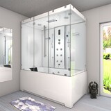 thumbnail of Kombination Badewanne Dusche K80-WS-EH-A-EC-SC-EA Duschtempel 100x180 cm Schlauchreinigung + Scheibenversiegelung