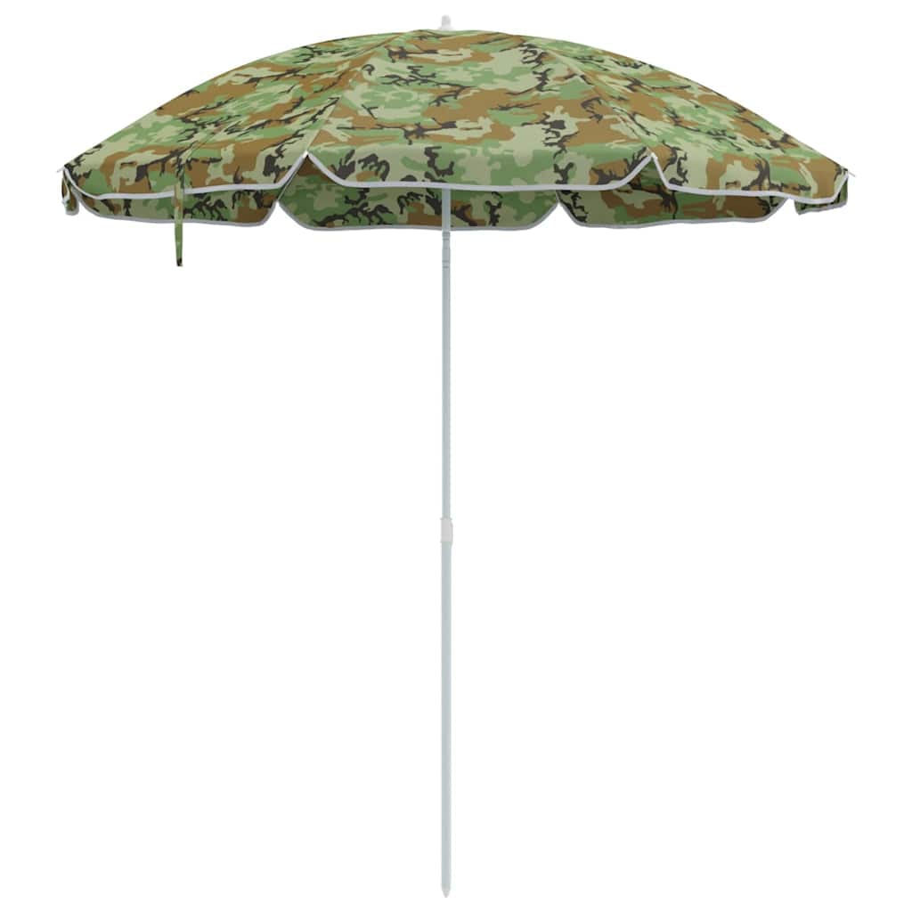 Helloshop26 - Chique ronde kantelbare parasol voor buiten 161 x 161 x 193 cm camouflage polyester 02_0056700