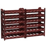 thumbnail of ARTECSIS Weinregal stapelbar Kunststoff für 72 Flaschen, stabiles Flaschenregal für Gastronomie und Lagerraum, erweiterbare Weinlagerung, Braun