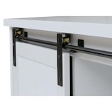 thumbnail of Sideboard HWC-K75, Highboard Regal Schrank Schiebetüre 7 Fächer Holz-Optik Industrial Metall 84x150x40cm ~ weiß