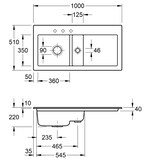 thumbnail of Villeroy&Boch Spülbecken, Küchenspüle Subway 60 Steam 1000x510mm, Unterschrankbreite 60cm