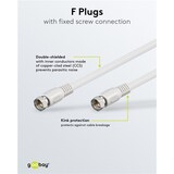 thumbnail of Goobay 50740 SAT Antennenkabel (80 dB), 2x geschirmt, 7.5 m, Weiß - F-Stecker > F-Stecker (vollständig geschirmt)