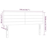 thumbnail of vidaXL LED Kopfteil Taupe 144x5x78/88 cm Stoff