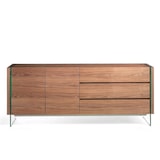 thumbnail of Angel Cerdá Buffet en noyer et verre trempé 3086C 188 x 45 x 75