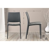 thumbnail of Cadeira de jardim Maya, de plástico cinza escuro