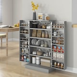 thumbnail of HOMCOM armario de cocina armario despensa cocina con 2 puertas y 16 estantes alacena moderna con estantes ajustables 60x30x104 cm gris