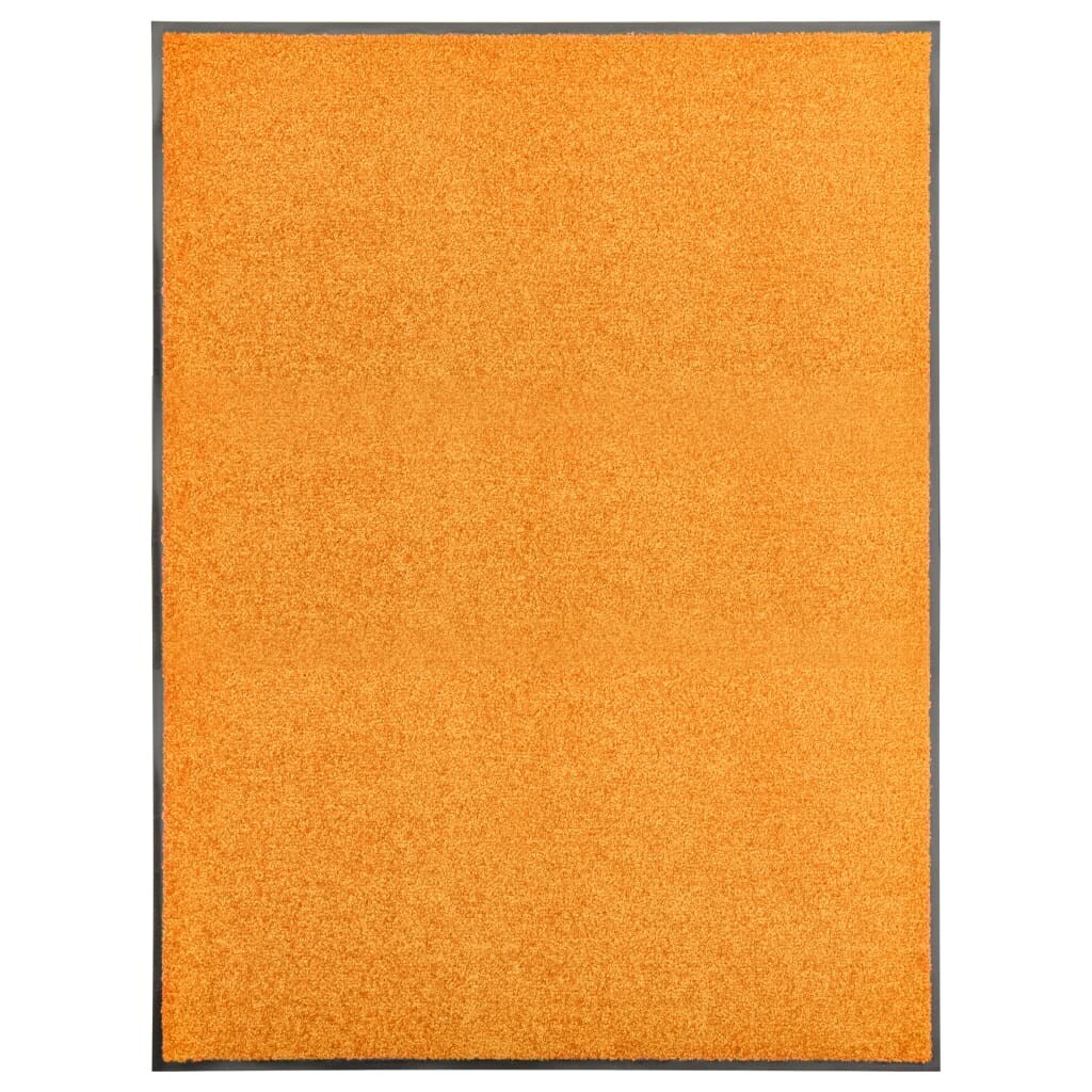 vidaXL Fußmatte Waschbar Orange 90x120 cm