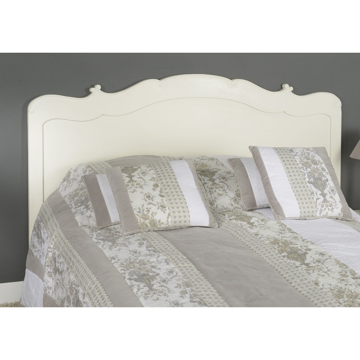 Tête de lit blanc cassé Apolline 173 cm -  Rectangle Bois Amadeus 173x4 cm