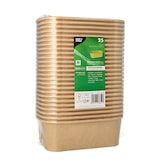 thumbnail of 25 Verpackungsbecher, Pappe rechteckig 750 ml 5,7 cm x 17,3 cm x 12,3 cm braun