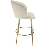 thumbnail of tectake Chaise de bar avec dossier LUANA aspect velours - crème/or, Lot de 6 - 405867