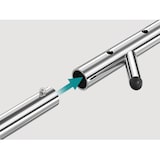 thumbnail of Schwerlast Kleiderständer auf Rollen bis 270 kg, mit Ablage und Haken, Garderobenständer, 2 ausziehbare Kleiderstangen, verstellbare Höhe, silbern