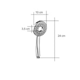 thumbnail of Doccia doccetta cromata con foro, anticalcare design tondo moderno