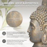 thumbnail of ECD Germany Buddha Kopf Statue 74,5 cm Bronzeoptik Polyresin Dekofigur Skulptur Meditation Yoga Innen Außen