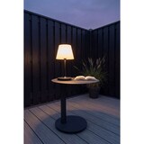 thumbnail of Alpha – Outdoor-Tischleuchte   Schwarz mit grauem Pflanzendruck