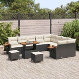 thumbnail of vidaXL Garten-Sofa-Set 12 pcs Schwarz und Creme 90 x 55 x 71 cm