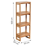 thumbnail of Meuble Etagère de rangement 4 niveaux en Bambou H 100 cm