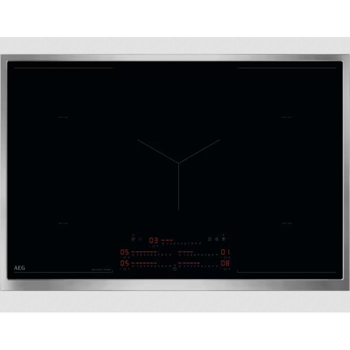 AEG Autarkes Kochfeld / Induktion 6000 Flex / / Hob²Hood / 80 cm / Edelstahlrahmen OIK85M00XB