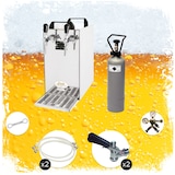thumbnail of Komplett Set - Zapfanlage, Bierzapfanlage - Kontakt 40 2-leitig Trockenkühler, Durchlaufkühler 50 L/h, Zapfkopf:5 Liter Adapter,Zapfkopf 2:Korb