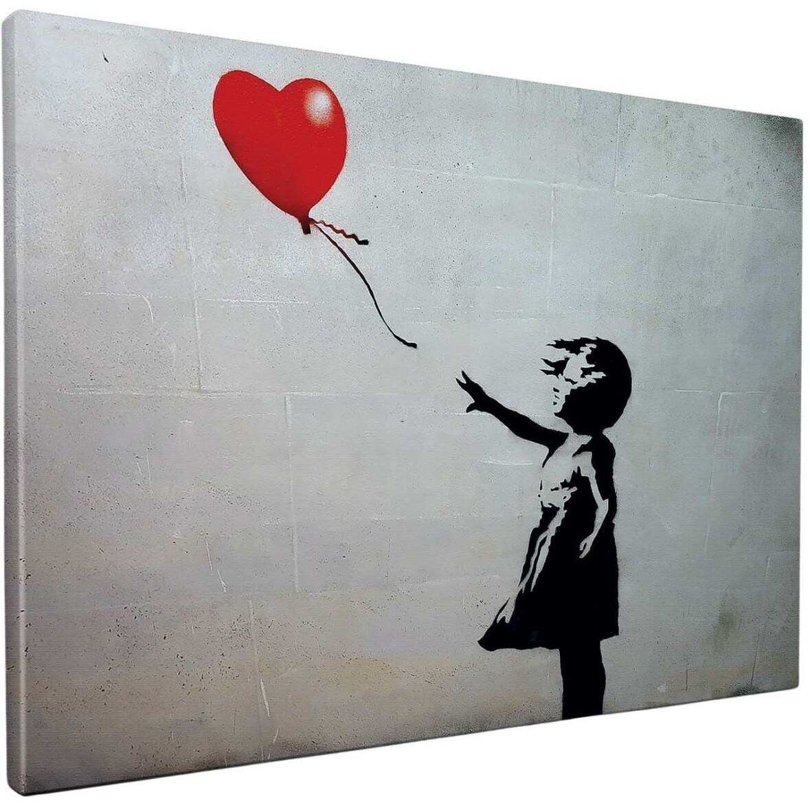 Toile décorative fille avec ballon 100 x 70 cm Hanah Home