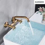 thumbnail of JULIAN |retro mengkraan wandmontage kraan geborsteld messing|keuken badkamer vintage kraan wand ouderwets roestvrij staal - gastronomie 360° draaibaar