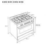 thumbnail of MEIRELES cocina gas 90cm 5 fuegos horno electrico multifunciones E 911 CR