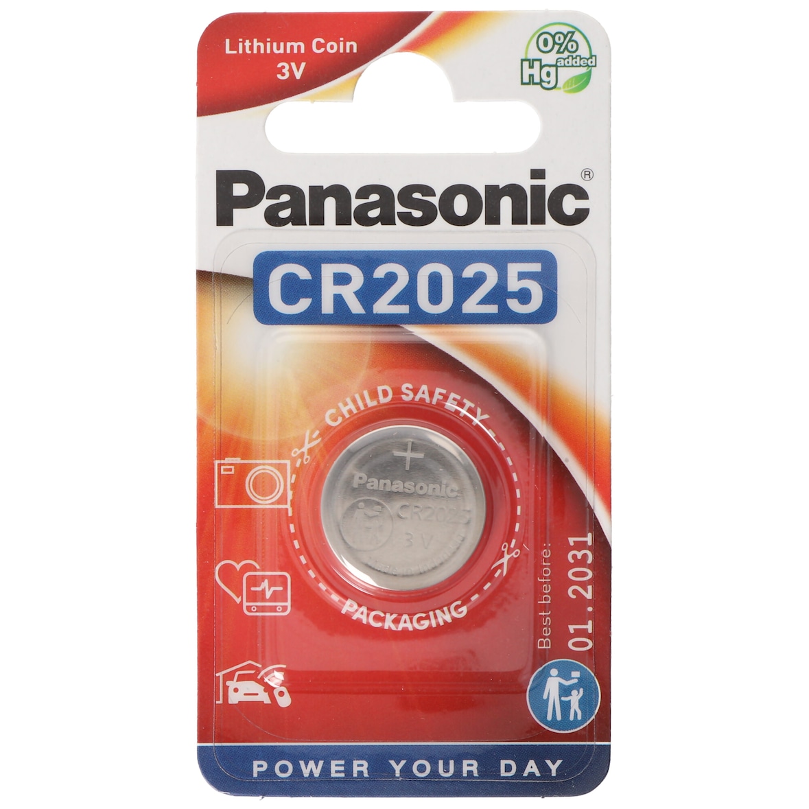 Panasonic CR2025 Lithium Batterie IEC CR 2025, 5019068085121