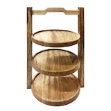 thumbnail of Olympia 3-stufiger Stand Mangoholz für 200mm Teller