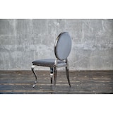 thumbnail of KAWOLA Stuhl LINDA Esszimmerstuhl Barock Velvet grau